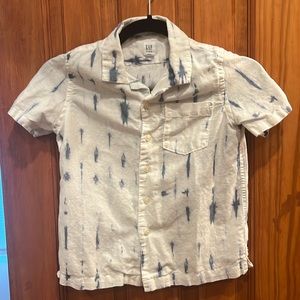 Gap kids tie dye cotton button down, size S